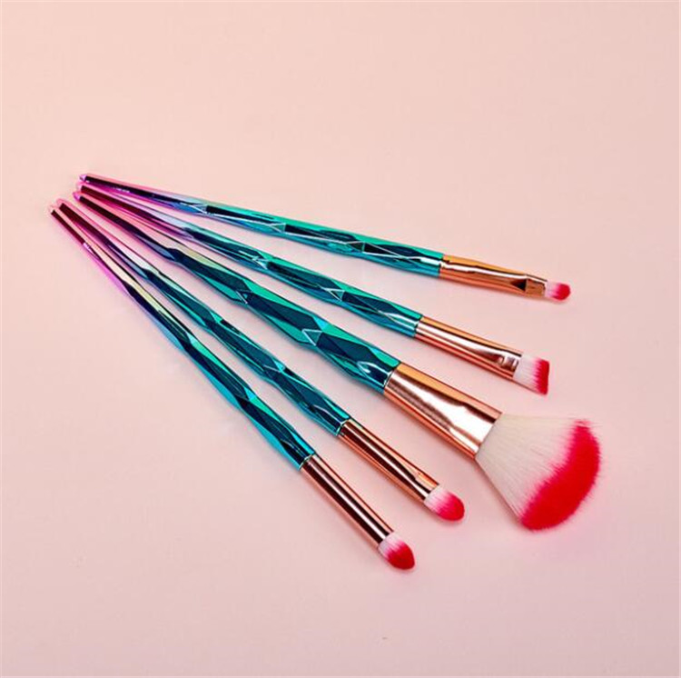 5 PCS Makeup Brushes Set Foundation Blending Powder Eyeshadow Contour Concealer Blush Wool Fiber Cosmetic Tool Juego De 5 Brochas De Maquillaje Make-u