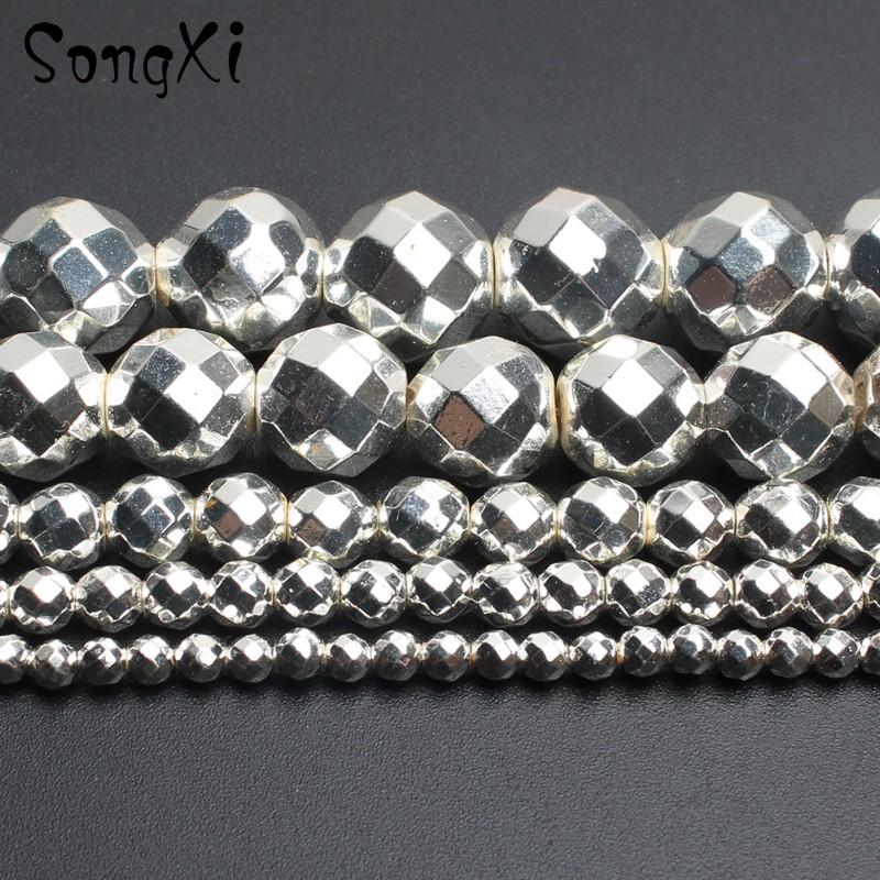 Other Wholesale Faceted Silver Plated Hematite Loose Beads Natural Stone For Jewelry Making Diy Necklace Bracelet 3/4/6/8/10mm 15 Inch
Other Wholesale Faceted Silver Plated Hematite Loose Beads Natural Stone For Jewelry Making Diy Necklace Bracelet 3/4/6/8/10mm 15 Inch