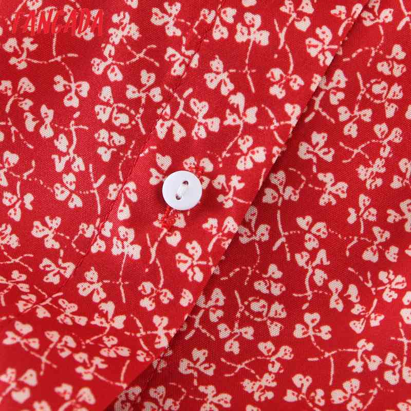 Women Retro Flowers Print Oversize Collar Long Sleeve Chic Female Blouse Shirt Tops SL532 210416