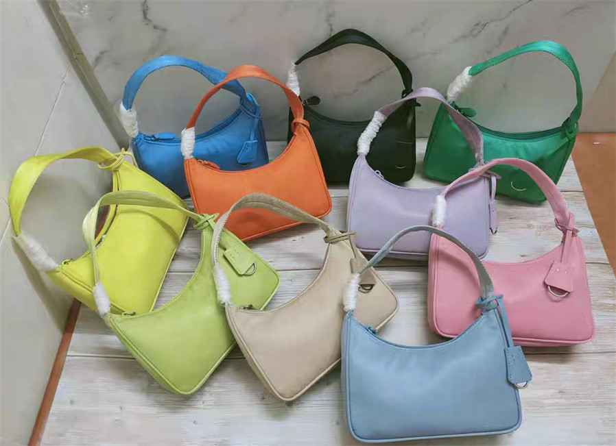 2021 Women Designers Bag Underarm Clutch Nylon Leather Luxury Shoulder Womens Crossbody messenger Handbag Shopping Bags Purse Totes