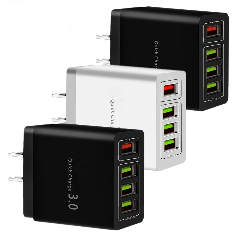 Fast Quick Chargers 4 Usb Ports QC3.0 18W Eu US AC Home Travel Wall charger Power Adapter Plug For iphone 13 14 Samsung S8 S10 Note 10 Htc
Fast Quick Chargers 4 Usb Ports QC3.0 18W Eu US AC Home Travel Wall charger Power Adapter Plug For iphone 13 14 Samsung S8 S10 Note 10 Htc