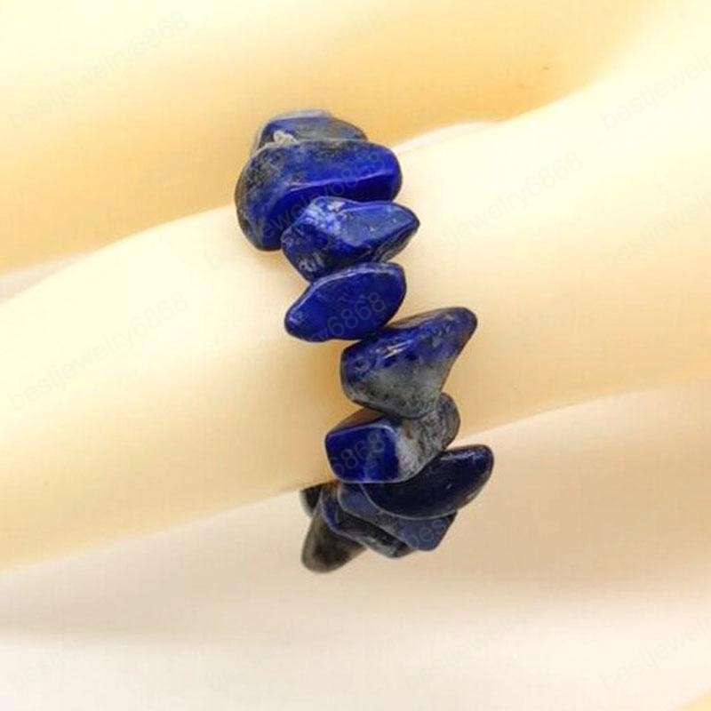 Irregular Natural Crystal Stone Handmade Band Rings For Women Girl Fashion Party Club Decor Punk Jewelry