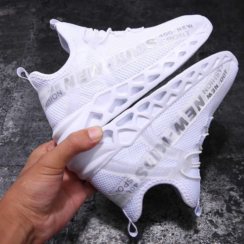 Black Kids Running Mesh Tennis Sport for Boys Lightweight Children Casual Walking Shoes Breathable Girls Sneakers 210902 XJ260303