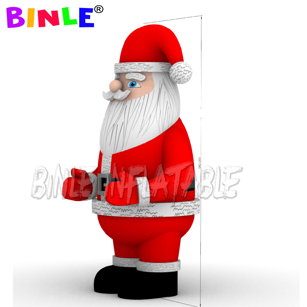 giant Inflatable santa claus balloon with grey beard for interactive advertising Decoration outdoor events