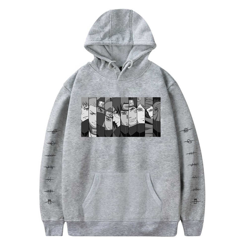 Hot Anime Sweatshirt Uzumaki Akatsuki Sakura Kakashi Sasuke Hoodie Hip Hop Fashion Sweatshirts Boy/Girls Couples Hoody Clothes Y0804