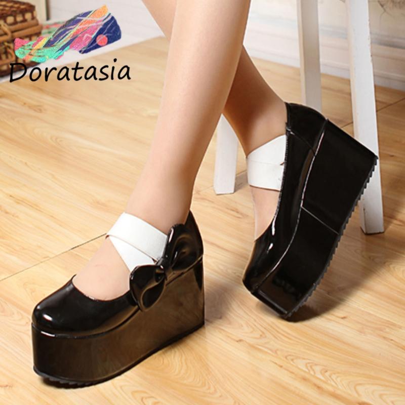 Brand Women Spring Gothic Round Toe Wegdes Shoes Platform Pumps Fashion Punk Chunky Bowknot Dress, Black
Brand Women Spring Gothic Round Toe Wegdes Shoes Platform Pumps Fashion Punk Chunky Bowknot Dress, Black