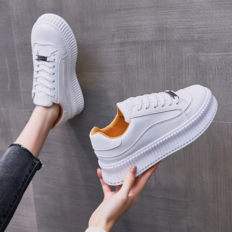 High Quality Fashion white shoes thick bottom board sports sneakers trendy women's casual trainers outdoor jogging walking size 36-40, A2
High Quality Fashion white shoes thick bottom board sports sneakers trendy women's casual trainers outdoor jogging walking size 36-40, A2