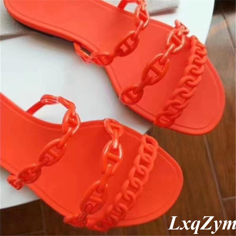 Slippers Outside Slip On Soft PVC Flat Heel Brand Beach Shoes Women Casual Summer Slipper European Three Chain Sandals, Black
Slippers Outside Slip On Soft PVC Flat Heel Brand Beach Shoes Women Casual Summer Slipper European Three Chain Sandals, Black