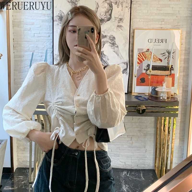 WERUERUYU Korean summer solid color vintage women shirts puff sleeve square sexy small V-neck Slim blouse 210608, Photo color
WERUERUYU Korean summer solid color vintage women shirts puff sleeve square sexy small V-neck Slim blouse 210608, Photo color