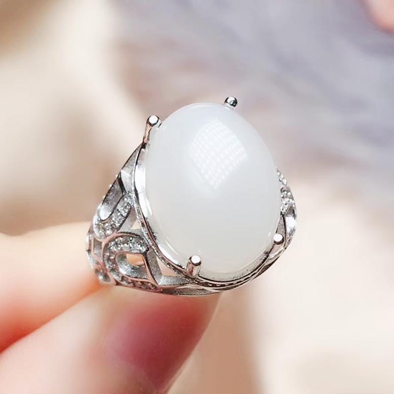 Cluster Rings Per Jewelry Men Ring Natural Real White Jade 10*12mm 9ct Gemstone 925 Sterling Silver Q2042934, Golden;silver
Cluster Rings Per Jewelry Men Ring Natural Real White Jade 10*12mm 9ct Gemstone 925 Sterling Silver Q2042934, Golden;silver