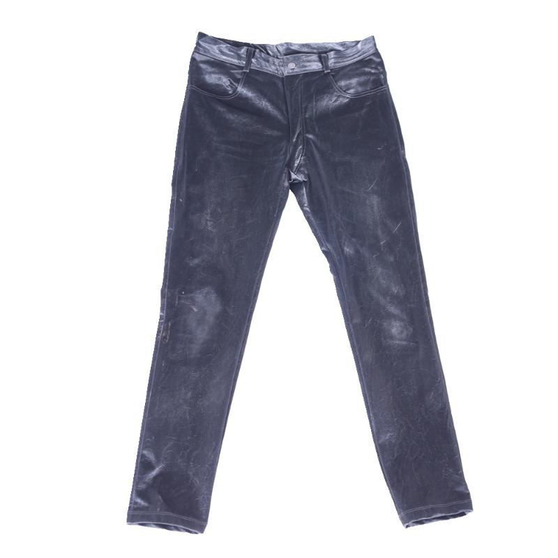 Men Sexy Slim Pants Faux Leather Motorcycle Trousers Tight Stretchy Casual Stylish Men's