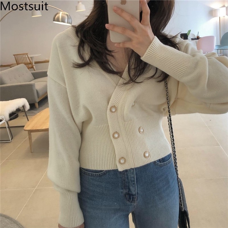 Korean Elegant Vintage Knitted Cardigans Tops Women Autumn Double-breasted V-neck Long Sleeve High Waist Jumpers Femme 210518, Beige
Korean Elegant Vintage Knitted Cardigans Tops Women Autumn Double-breasted V-neck Long Sleeve High Waist Jumpers Femme 210518, Beige