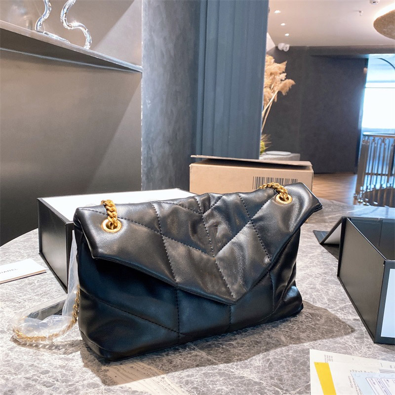 High quality luxury designer women shoulder bag lambskin cloudbag versatile large capacity light weight cross body chain loulou bags, Black
High quality luxury designer women shoulder bag lambskin cloudbag versatile large capacity light weight cross body chain loulou bags, Black