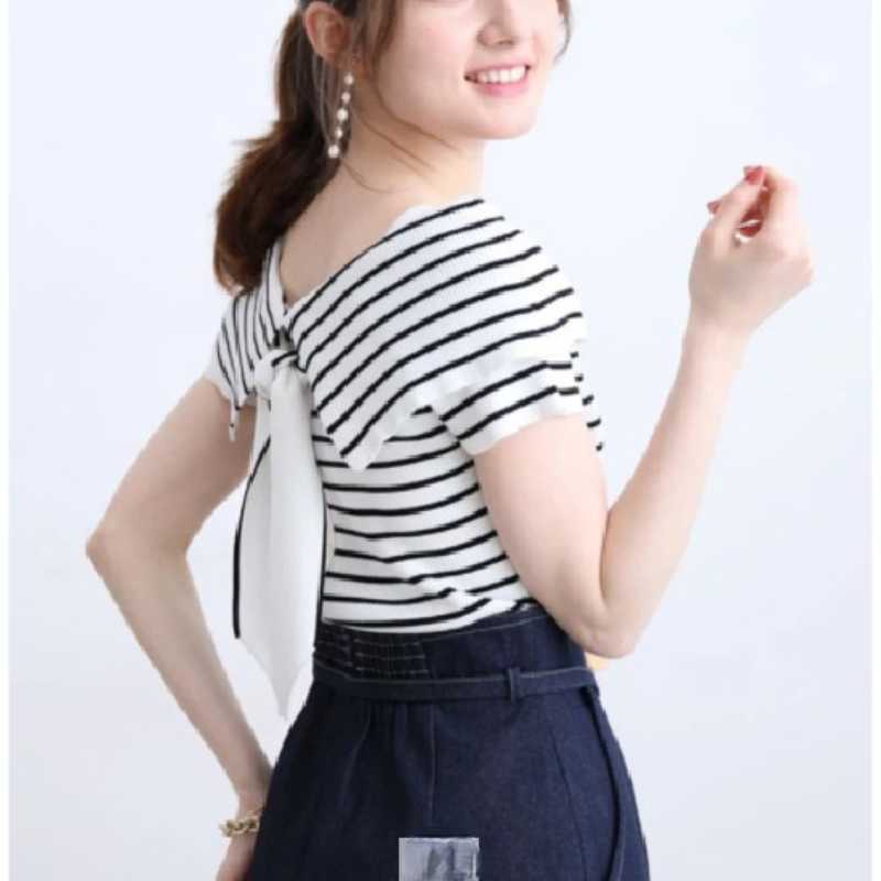 Japan Style Sweet All Match Women Tops Moda Back Bow Decoration Pullovers Simple Office Lady Slim Fit Spring Summer Sweaters 210525
