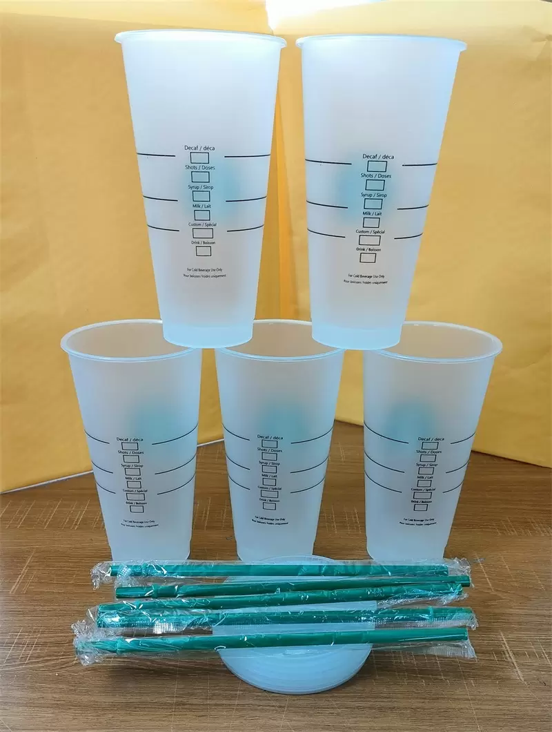 Plastic Starbucks 24OZ/710ml Tumbler Reusable Clear Drinking Flat Bottom Cup Pillar Shape Lid Straw Mug Bardia от DHgate WW