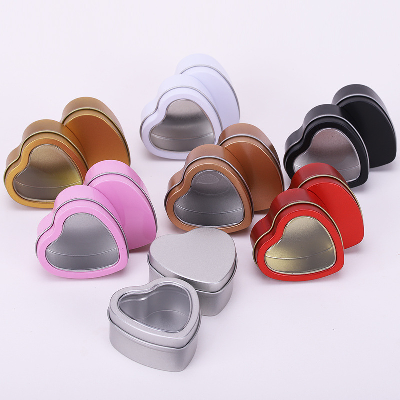 Heart Shape Small Tin Candy Packing Boxes with Transparent Window Gold Silver Metal Container Wedding Birthday Gift Organizer
Heart Shape Small Tin Candy Packing Boxes with Transparent Window Gold Silver Metal Container Wedding Birthday Gift Organizer