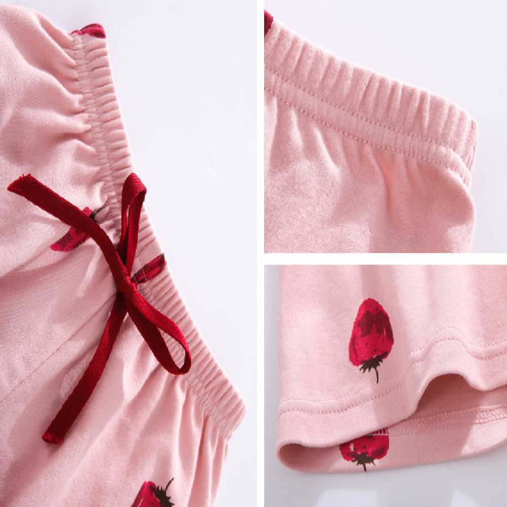 Mudkingdom Girls' Spring And Autumn Lovely Cotton Pajamas Set Suspender Shirt 7 Piece Homewear 210615