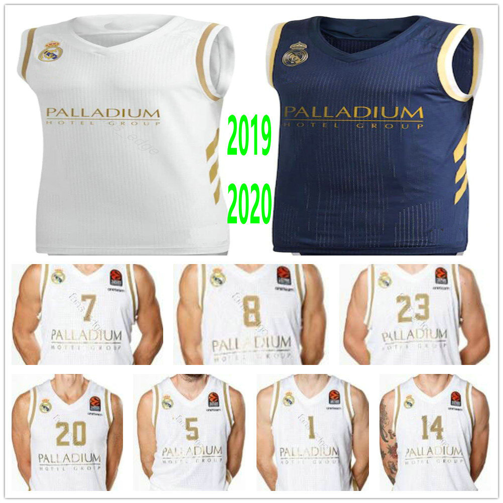Real Madrid Basketball Jerseys 23 Sergio Llull 5 Rudy Fernandez 1 Fabien Causeur 7 Facundo Campazzo 8 Laprovittola Nicolas 20 Jaycee Carroll, White 
Real Madrid Basketball Jerseys 23 Sergio Llull 5 Rudy Fernandez 1 Fabien Causeur 7 Facundo Campazzo 8 Laprovittola Nicolas 20 Jaycee Carroll, White
