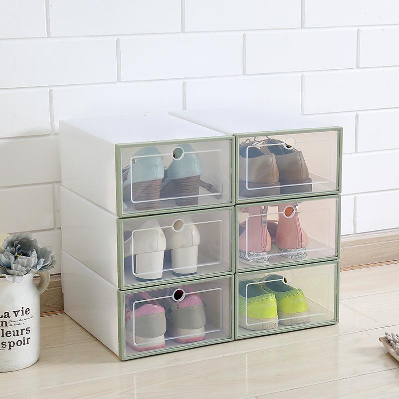 Pcs Transparent Shoe Box Flip Design Plastic Storage Case Organizer Dustproof For Home J99Store Clothing & Wardrobe