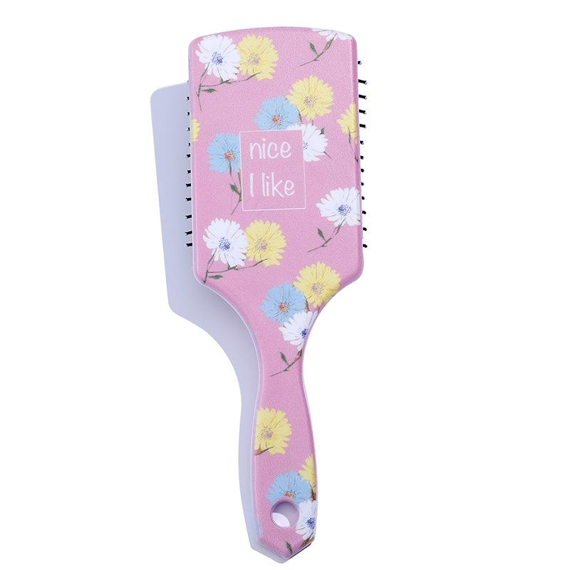 Hair Brushes Fashion Comb Cute Cartoon Fruit Pattern Floral Massage Children Girl Carry Long Mm Anti-knot Brush