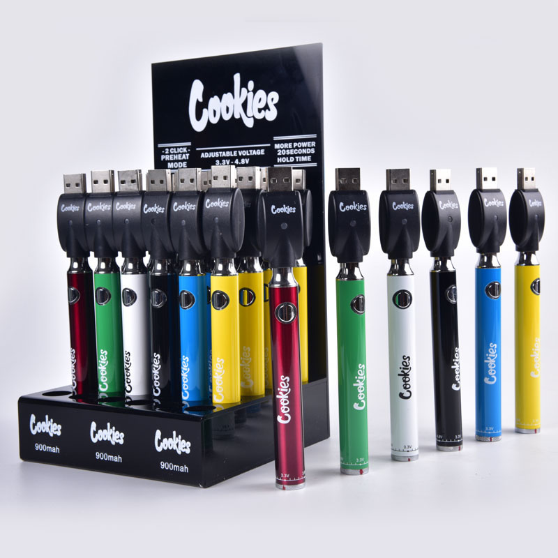 Cookies Backwoods Twist Preheat VV Battery 900mAh Bottom Voltage Adjustable Usb Charger Vape Pen For 510 Cartridges 30Pcs per Display Box
Cookies Backwoods Twist Preheat VV Battery 900mAh Bottom Voltage Adjustable Usb Charger Vape Pen For 510 Cartridges 30Pcs per Display Box