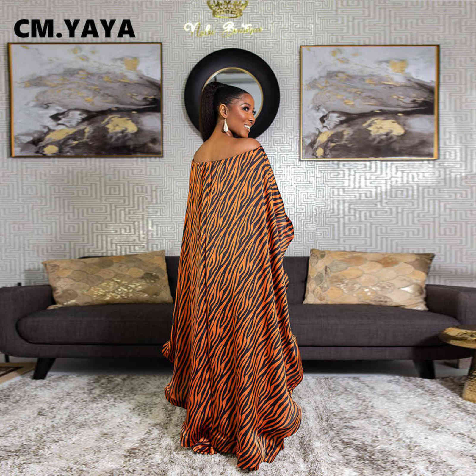 CM.YAYA Activewear Zebra Sweatsuit Women's Set Irregular Cape Cloak and Pants Suit Street Tracksuit Two Piece Fitness Outfit 211105