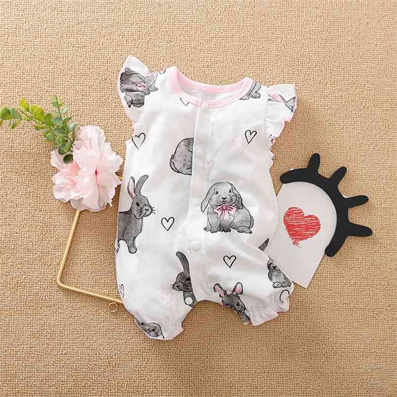 Infant born Baby Boys Girls Romper Summer Fly Sleeve Single Breasted Print Rabbit Cute Rompers Clothes Outfits 210629, White
Infant born Baby Boys Girls Romper Summer Fly Sleeve Single Breasted Print Rabbit Cute Rompers Clothes Outfits 210629, White