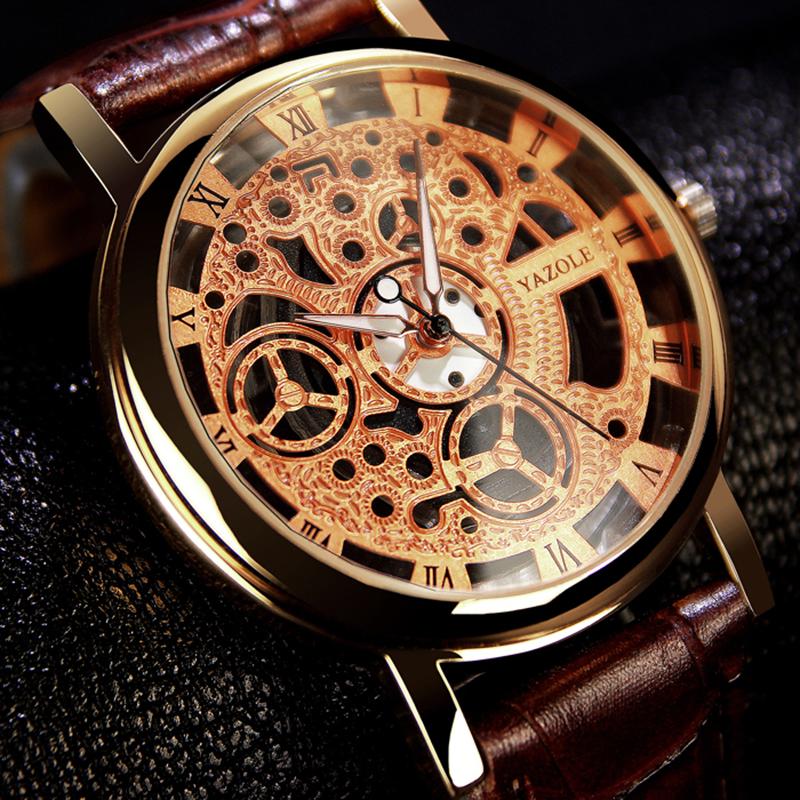 Wristwatches YAZOLE Mens Watches Skeleton Watch Men Fashion Clock Relogio Masculino Hombre Saati Leather Wristwtach 2021, Black 2
Wristwatches YAZOLE Mens Watches Skeleton Watch Men Fashion Clock Relogio Masculino Hombre Saati Leather Wristwtach 2021, Black 2