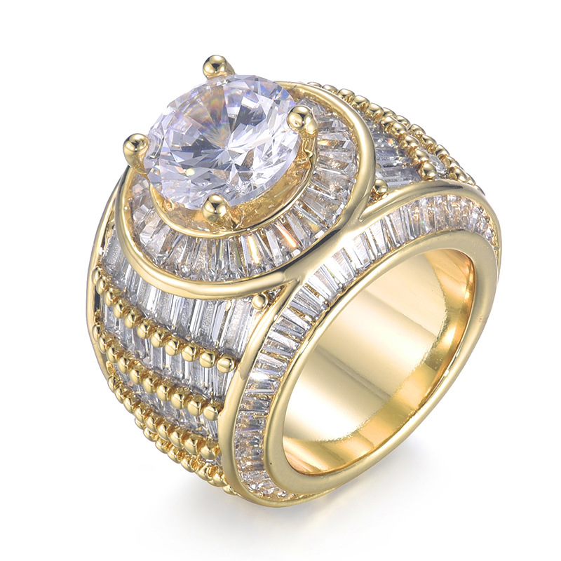 Europe and America Zircon Men Ring Man Dominance Power Hip-hop Finger Rings Ion Plating Jewelry Male Fashion Rock Accessories Ornament
Europe and America Zircon Men Ring Man Dominance Power Hip-hop Finger Rings Ion Plating Jewelry Male Fashion Rock Accessories Ornament