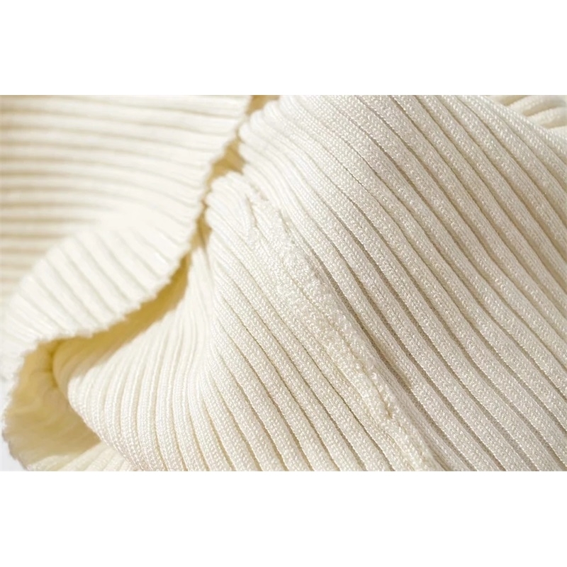 Women Ribbed Roll Neck Jumper With Thumb Hole Autumn Rib Crop Knitwear 210512