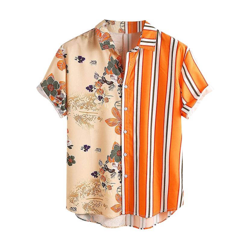 Men's Casual Shirts Fashion Men Hawaiian Shirt Short Sleeve Streetwear Print Striped Patchwork Summer Chic Blouse 2021 Beach Camisas Male Cl, Blue
Men's Casual Shirts Fashion Men Hawaiian Shirt Short Sleeve Streetwear Print Striped Patchwork Summer Chic Blouse 2021 Beach Camisas Male Cl, Blue