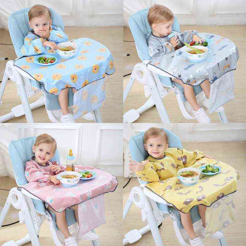 High Quality borns Bib Table Cover Baby Dining Chair Gown Waterproof Saliva Towel Burp Apron Food Feeding Accessories 211117