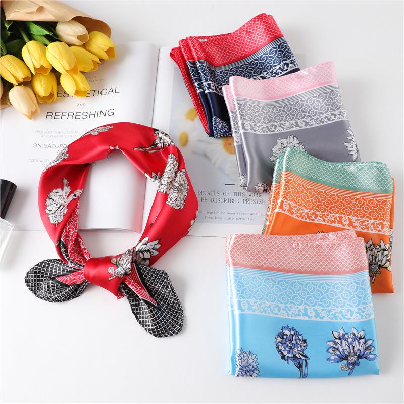 Scarves 60*60cmFashion Silk Satin Square Scarf Women Print Small Neckerchief Hair Bag Bandana Female Head Shawl Decorative
Scarves 60*60cmFashion Silk Satin Square Scarf Women Print Small Neckerchief Hair Bag Bandana Female Head Shawl Decorative