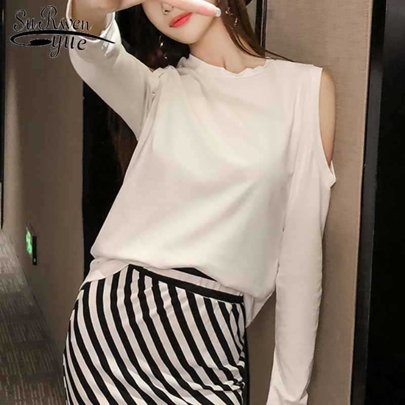 Cotton Shirt Women Fashion T Shirt Autumn Long Sleeve Chic Slim Sexy Off-Shoulder Tops Hollow Solid Korean Clothes 10904 210527, Dark brown
Cotton Shirt Women Fashion T Shirt Autumn Long Sleeve Chic Slim Sexy Off-Shoulder Tops Hollow Solid Korean Clothes 10904 210527, Dark brown