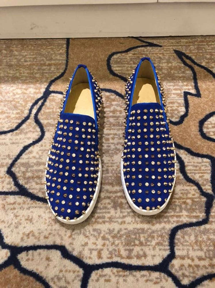Designer fashion trend beauty luxury rivets men's casual shoes leather blue, Multi
Designer fashion trend beauty luxury rivets men's casual shoes leather blue, Multi