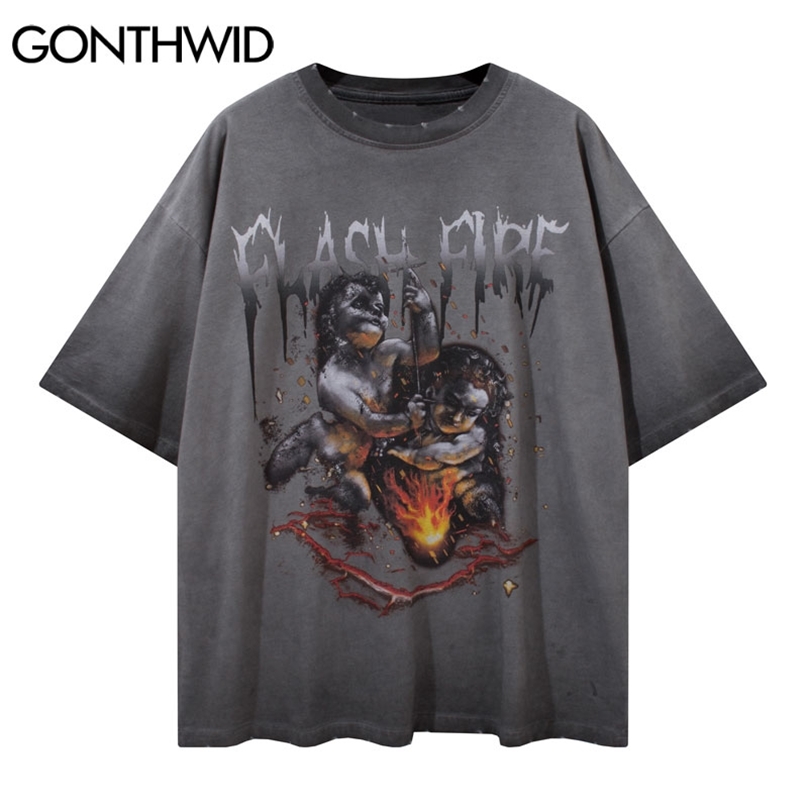 Tees Shirts Distressed Devil Print Tie Dye Tshirts Streetwear Hip Hop Fashion Punk Rock Gothic Casual Short Sleeve Tops 210602, Gray
Tees Shirts Distressed Devil Print Tie Dye Tshirts Streetwear Hip Hop Fashion Punk Rock Gothic Casual Short Sleeve Tops 210602, Gray