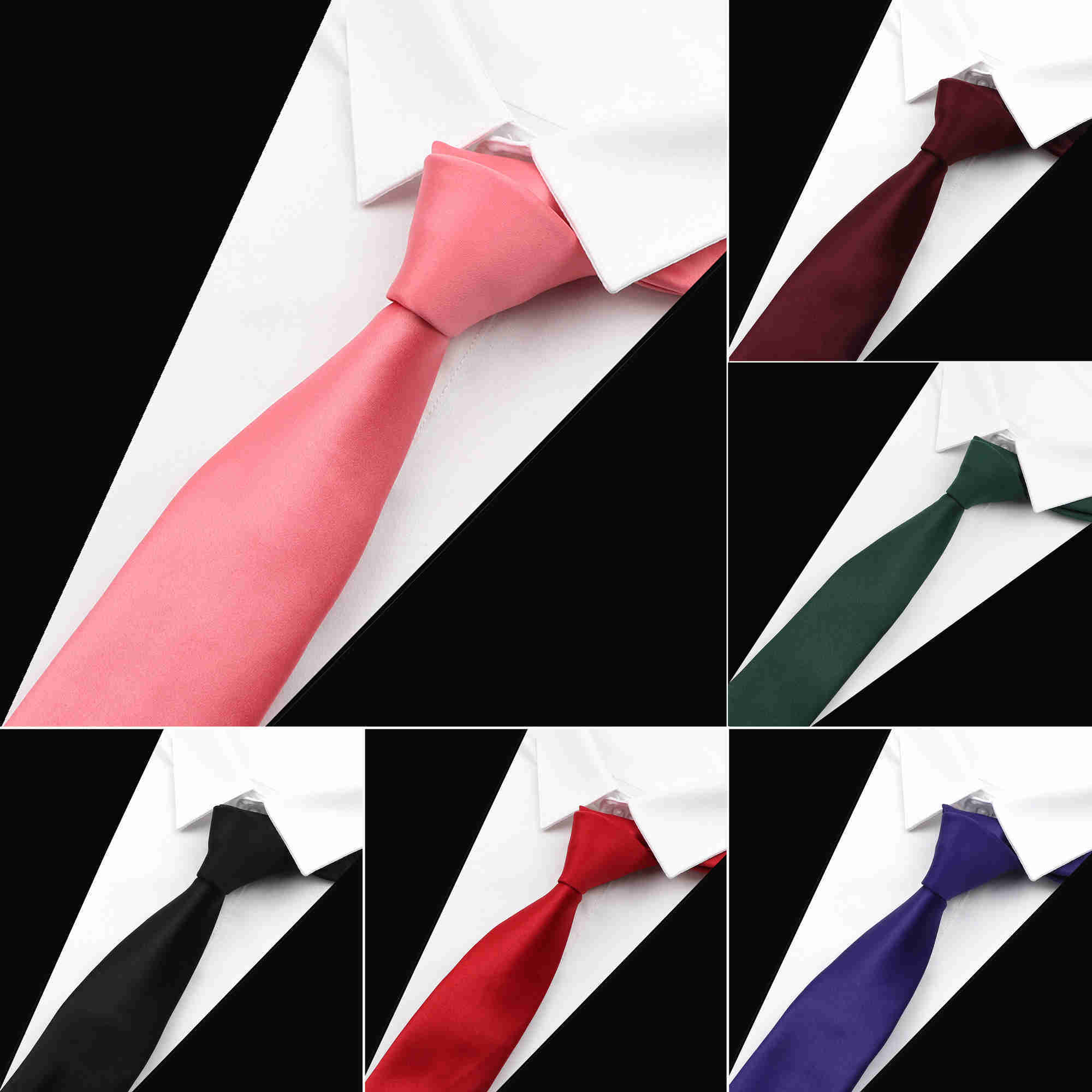 New Men's Solid Color Ties Peach Pink Black Purple 6cm Necktie For Men Women Casual Suits Skinny Soft Business Wedding Gravatas H1018
New Men's Solid Color Ties Peach Pink Black Purple 6cm Necktie For Men Women Casual Suits Skinny Soft Business Wedding Gravatas H1018