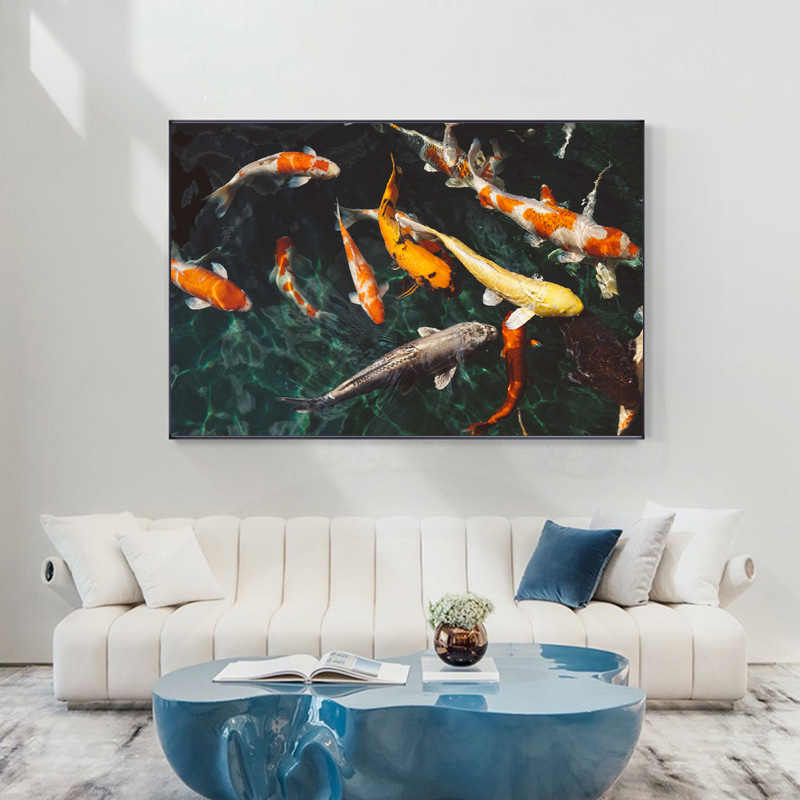 Good Luck Fish Picture Wall Art Canvas Painting Animal Poster HD Print For Living Room Bedroom Decoration No Frame