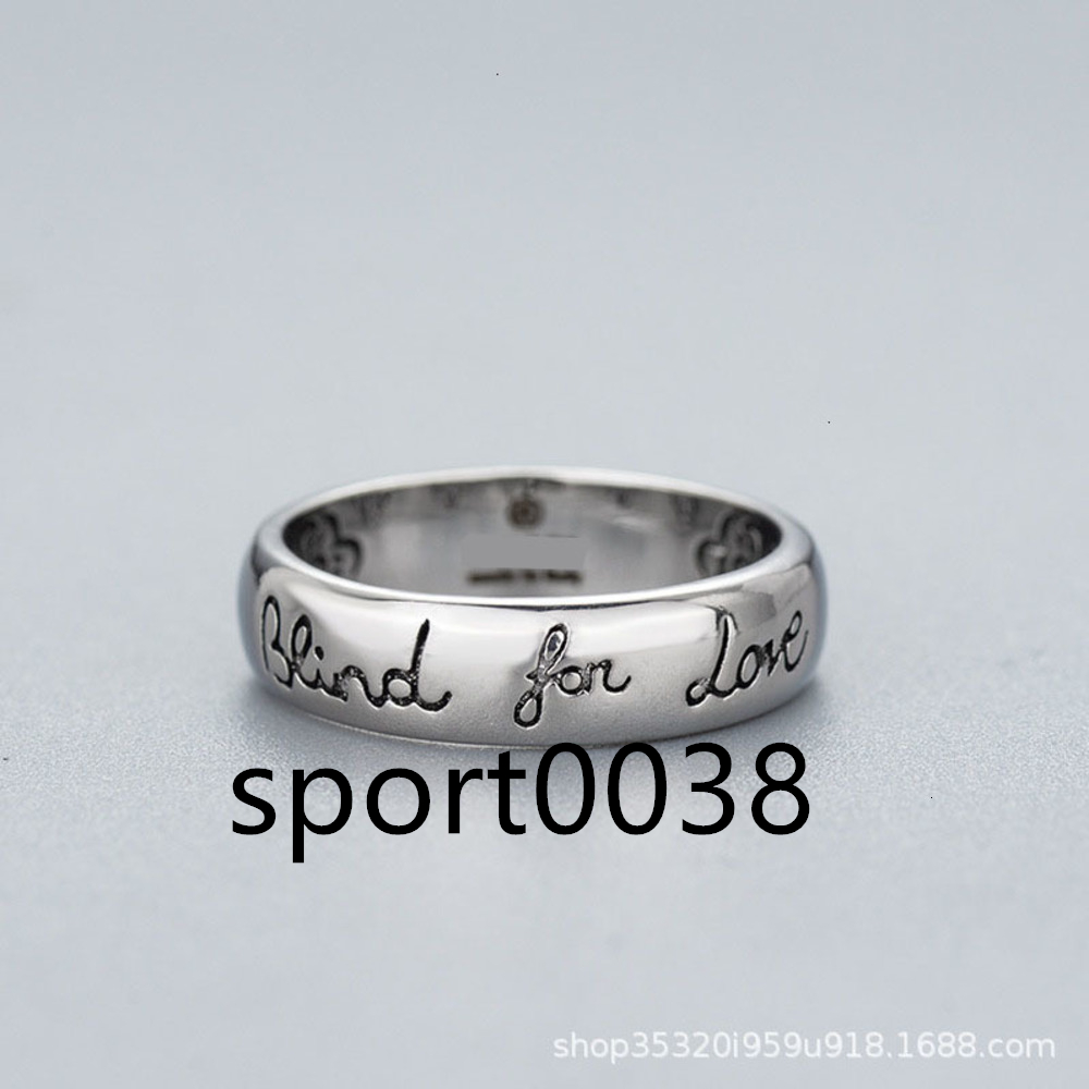 Ring Two G santique Thai sier blind for love silver jewelry