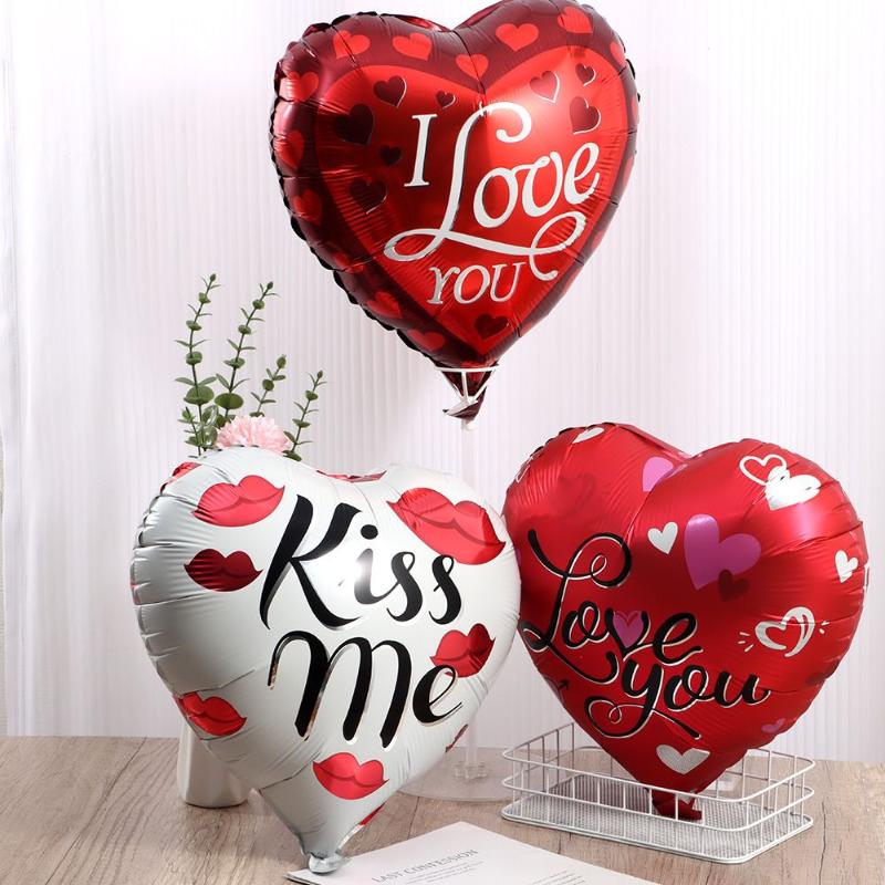 

Party Decoration 5pcs 18inch Heart-shaped I Love You Foil Balloons Heart Wedding Valentine's Day Helium Balloon Globos
