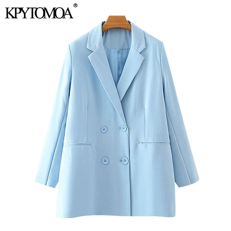 KPYTOMOA Women Fashion Office Wear Double Breasted Blazers Coat Vintage Long Sleeve Pockets Female Outerwear Chic Tops 211019, As picture
KPYTOMOA Women Fashion Office Wear Double Breasted Blazers Coat Vintage Long Sleeve Pockets Female Outerwear Chic Tops 211019, As picture