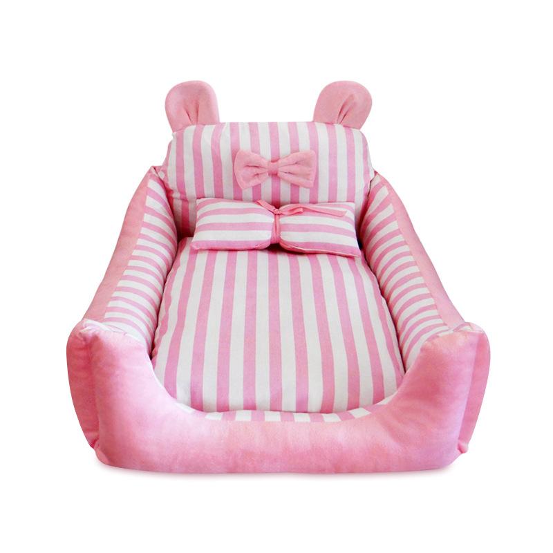 Kennels & Pens Princess Stripe Small Dog Beds For Dogs Bows Pink Blue Pet Home House Bedding Kennel Puppies Medium Animal
Kennels & Pens Princess Stripe Small Dog Beds For Dogs Bows Pink Blue Pet Home House Bedding Kennel Puppies Medium Animal
