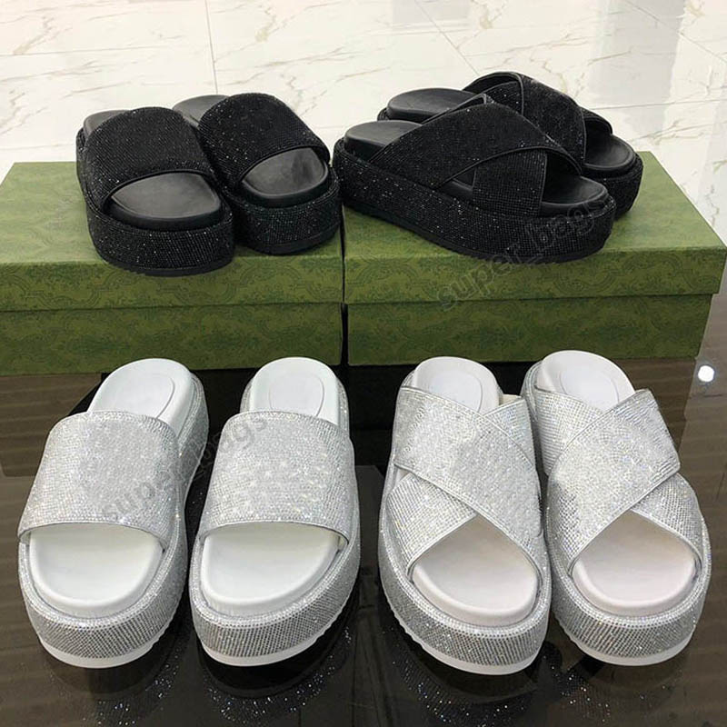 Women Rhinestone Platform Slippers Luxurys Designers Casual Sandals 2021 Fashion Beach Flat Non-slip Indoor Shoes Large size 35-44, Color 1
Women Rhinestone Platform Slippers Luxurys Designers Casual Sandals 2021 Fashion Beach Flat Non-slip Indoor Shoes Large size 35-44, Color 1