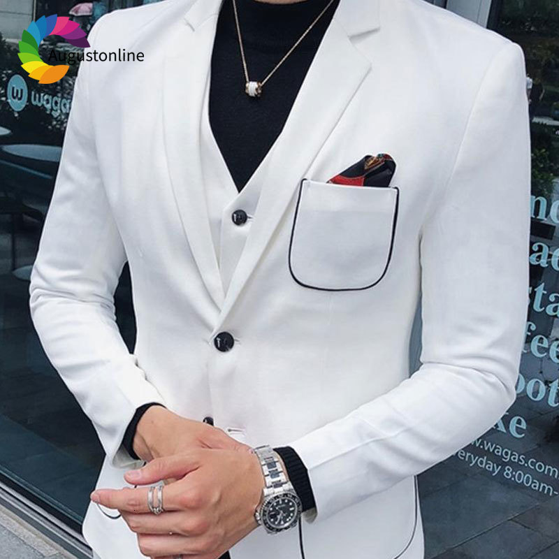 Men's Suits & Blazers High Street White Custom Made Men Mens Wedding Slim Fit Groom Tuxedo Prom Wear Man Blazer 3Piece Jacket Pant, Gray
Men's Suits & Blazers High Street White Custom Made Men Mens Wedding Slim Fit Groom Tuxedo Prom Wear Man Blazer 3Piece Jacket Pant, Gray