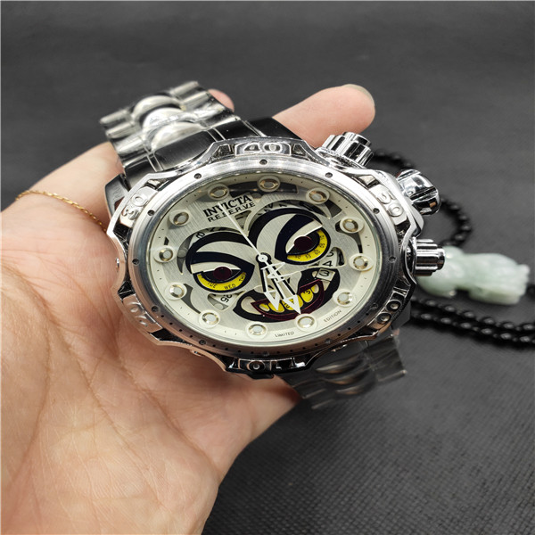 INVICTA Men's Sports Quartz Calendar DZ7333 Watch Ghost Head Personality Large Dial Steel Band Folding Clasp
INVICTA Men's Sports Quartz Calendar DZ7333 Watch Ghost Head Personality Large Dial Steel Band Folding Clasp