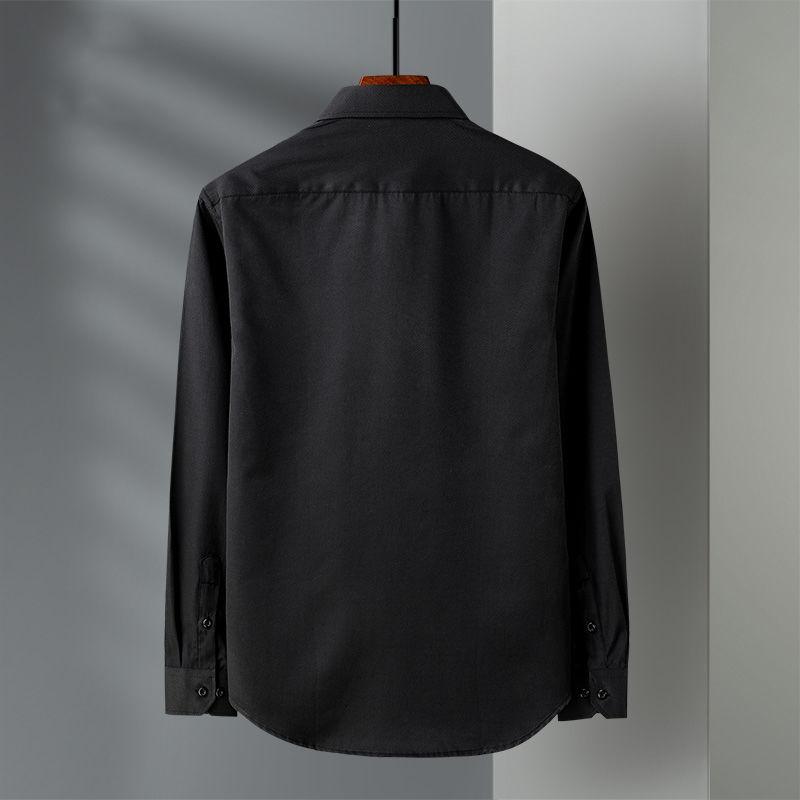 Fashion Solid Spring Autumn Men Casual Slim Fit Shirt Male Cotton Linen Botton Shirts Long Sleeve Formal Blouse D275 Men's