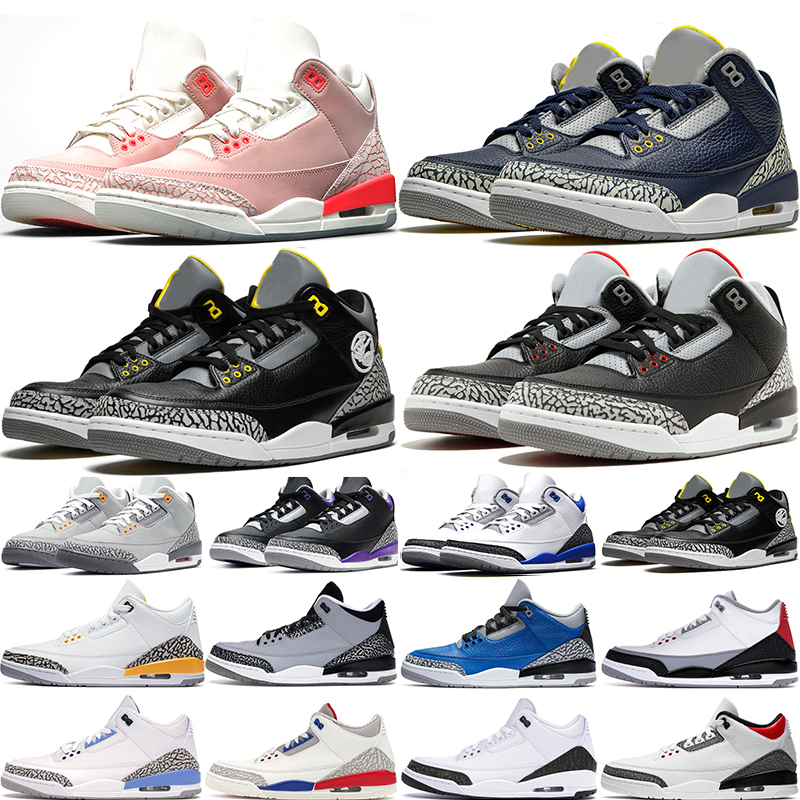 Racer Blue Basketball Shoes 3s 3 Black Cement Michigan Fire Red Rust Pink Cool Grey Mocha Laser Orange UNC Men trainers Sports Sneakers
Racer Blue Basketball Shoes 3s 3 Black Cement Michigan Fire Red Rust Pink Cool Grey Mocha Laser Orange UNC Men trainers Sports Sneakers