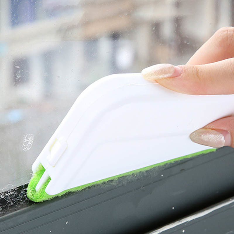 1Pcs Groove Cleaning Brush Eco-friendly 10.7*7.1*2.2CM Multipurpose Scrubbing Brushes Home Cleaning Tools Green Soft Hair