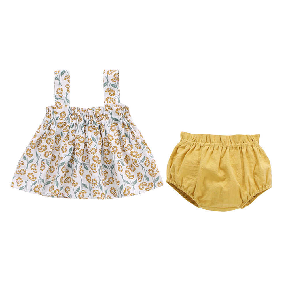 Mudkingdom Cute Baby Girl Bloomer Outfit Summer Fruity Tank Top Set Sleeveless 2Pcs Outfits with 210615