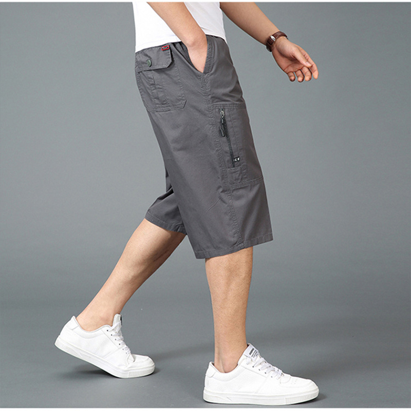 Casual Business Style Sweat Shorts Summer Men Casual Shorts Oversize Mens Cargo Solid Straight Short Pants Men Sweatpants Cotton